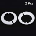 Uxcell 75mm Pipe Cover Decoration Pp Plastic Water Escutcheon White 2pcs