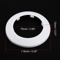 Uxcell 75mm Pipe Cover Decoration Pp Plastic Water Escutcheon White 2pcs