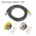 Uxcell Faucet Supply Line Connector G1 2 Female X 138 Inch Long Braided 304 Stainless Steel Water Hose Black