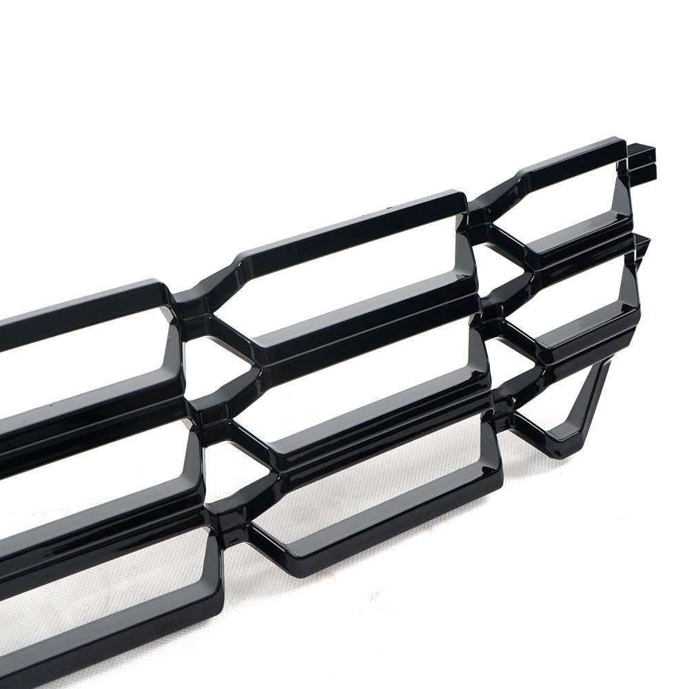 Lower Bumper Grille Skin Guard Snap On Insert For Chevy Silverado 1500 2016 2017 2018 Black Abs Front Radiator Protector