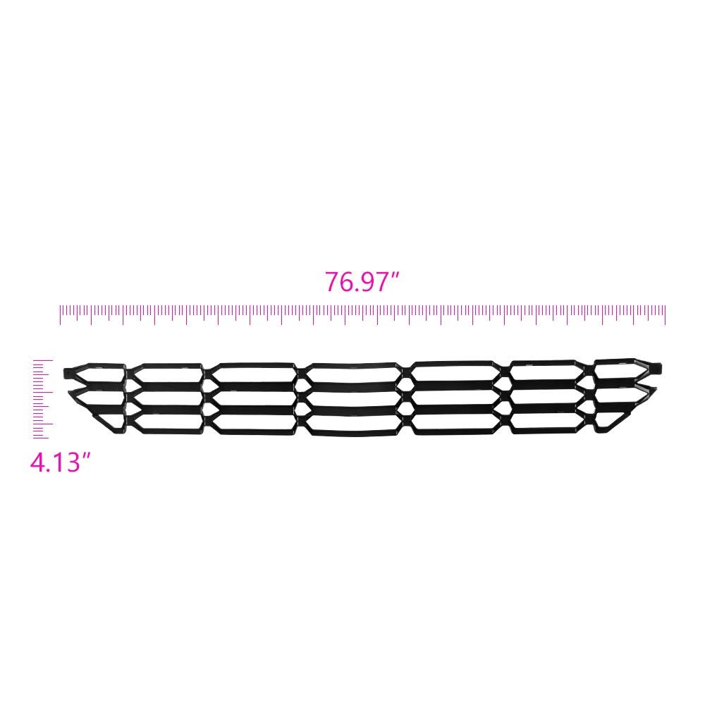 Lower Bumper Grille Skin Guard Snap On Insert For Chevy Silverado 1500 2016 2017 2018 Black Abs Front Radiator Protector