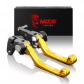 Mzs Gold Dirt Bike Brake Clutch Levers Pivot Adjustable Cnc For Yz125 Yz250 15-23 Yz250f Yz426f Yz450f 09-23 Yz125x 17-23 