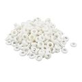 170pcs White Rubber 6mm Open Hole Ring Dual Side Cable Wiring Grommet 