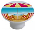 Carolina Hardware And Decor 1892-2 Beach Chairs Umbrella Ceramic Cabinet Drawer Knob 