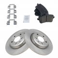 Premium Posi Ceramic Brake Pad Rotor Kit Set Rear Lh Rh For Audi A4 A5 Q5