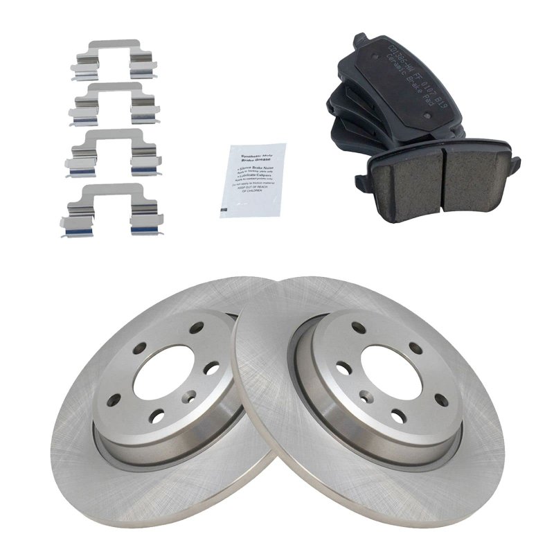 Premium Posi Ceramic Brake Pad Rotor Kit Set Rear Lh Rh For Audi A4 A5 Q5