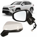 Left Driver Side Mirror For 2019 2020 2021 2022 2023 2024 2025 Toyota Rav4 Super White Power Heated Turn Signal Blind Spot 8 