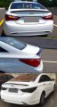 Fits For 2011-2014 8th Gen Hyundai Sonata Sporty Painted Glossy Black Trunk Lid Spoiler