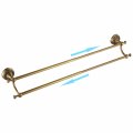 Leyden Brass Double Towel Bar Adjustable Rack Holder Antique Bathroom Accessories Wall Mount Vintage 