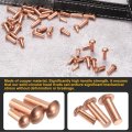 100 Pcs Copper Solid Rivets 0 16 X0 39 Half Round Head Rivet Metal Fasteners For Electrical Applications Leather Diy Craft