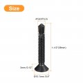 Uxcell 12 X 1-1 2 Sheet Metal Screws 50pcs Black Oxide 410 Stainless Steel Flat Head Phillips Drive Self Drilling