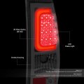 Compatible With Chevy Silverado 1st Gen 4pc Pair Of Black Amber Corner Headlight Chrome Smoked Lens 3d Led Tail Light