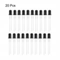 Uxcell 20pcs Photosensitive Diode Photodiodes Light Sensitive Sensors 5mm Black Round Head Receiver
