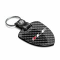 Ipick Image Real Black Carbon Fiber Large Shield-style Key Chain Official Licensed For Chevrolet Camaro 1le