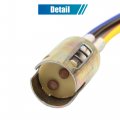 Uxcell 3pcs 1157 Led Motorcycle Brake Stop Light Extension Wire Socket Holder Adapter Connector Universal Replacement