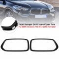Topteng Car Front Bumper Grill Frame Cover Trim Carbon Fiber Fits For Bmw X2 Series F39 2018 2019 2020 2021