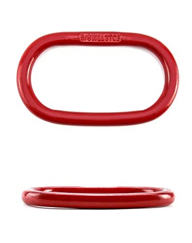 Chain Link Connectors Set 4 3 8 In 7100 Lbs Hammer Lock And 2 Pcs 5 6600 Oblong Master Grade 80 Steel Red Wd10028