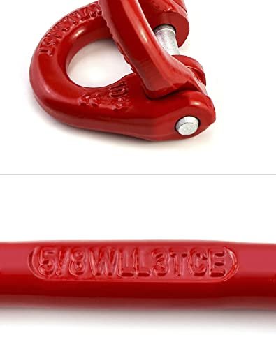 Chain Link Connectors Set 4 3 8 In 7100 Lbs Hammer Lock And 2 Pcs 5 6600 Oblong Master Grade 80 Steel Red Wd10028
