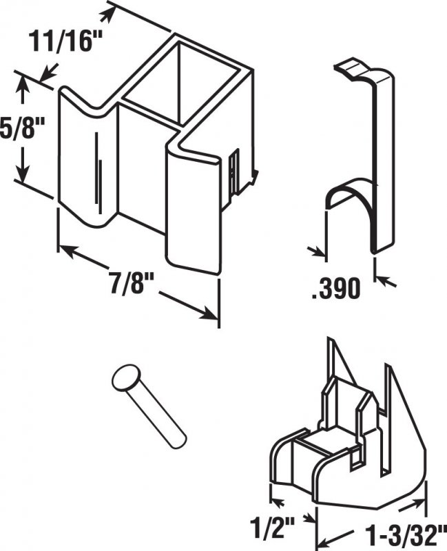 Fs 294b Block And Tackle Top Bottom Guides 1 In Plastic Steel Components For 9 16 Wide Channel Balances Single Pack