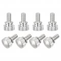 Uxcell Knurled Thumb Screws M4x8mm Brass Shoulder Bolts Grip Knobs Fasteners Nickel Plated 8pcs