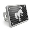 Ford New Bronco 3d Chrome Logo On Carbon Fiber Look Billet Aluminum 2 Inch Tow Hitch Cover 