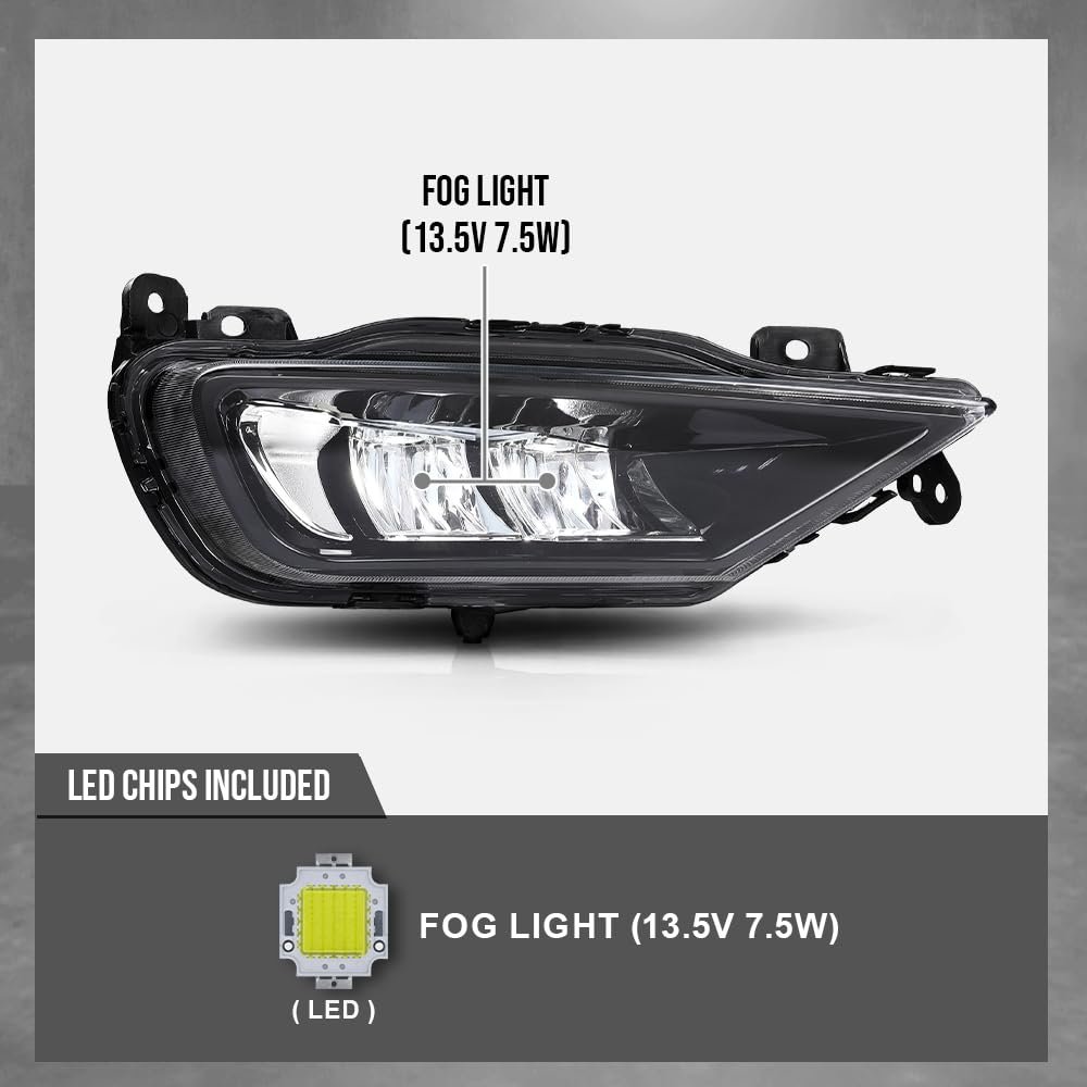 Led Fog Light Front Bumper Lamp Right Side For Volvo Xc90 Xc60 S90 V90 2016 2024 Part Number 31395866 Black