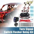X Autohaux Universal Rocker Switch Turn Signal Street Legal Kit Light For Atv Utv Side By Flasher Relay Harness