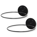 Wallniture Wall Mount Sports Ball Holder Display Storage Steel Black Set Of 2 