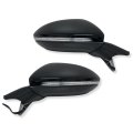 Spieg Side Mirror Set For 2015-2021 Volkswagen Golf 2015-2019 Gti Power Adjustment Heated Manual Fold Turn Signal Painted Black 