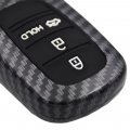 2-layers Hybrid Combo Carbon Key Fob Cover Keychain For 2022 2023 Honda Civic Accord Cr-v Hr-v V Pilot Si Ex Ex-l Touring