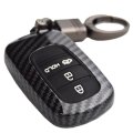 2-layers Hybrid Combo Carbon Key Fob Cover Keychain For 2022 2023 Honda Civic Accord Cr-v Hr-v V Pilot Si Ex Ex-l Touring 