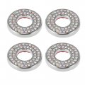 4pcs Multicolor Bling Inner Car Door Lock Stickers Pull Rod Bolt Covers Decoration Accessories For Mercedes Benz E C Class Glc 
