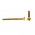 Prime-line Machine Screw Round Head Slotted Phillips Combo 8-32 X 1-1 2 In Solid Brass Pack Of 25