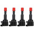 Ocpty 4 Ignition Coils 3-pins Compatible 2006-2008 For Honda Fit 1 5l L4 Automotive Replacement Ignition Coil Pack Replaces