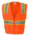 Solid Front Vest With Mesh Back Color Orange Size Large 