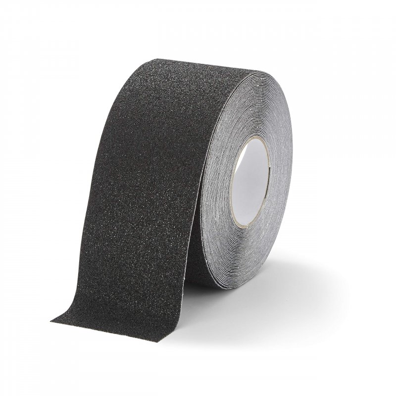Black Coarse Non Slip Tape Rolls 4 In X 60 Ft Heavy Duty Anti Industrial Grade Safety Material With Aluminum Oxide Grit And