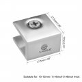 Uxcell Glass Shelf Brackets Zinc Alloy Clamp Clip Holder Square For 10-12mm Thickness 2pcs