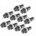 Uxcell 10pcs Ac 10a 250v Black Electrical Panel Mounted Screw Cap Fuse Holder