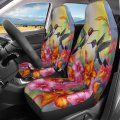 Delerain Car Seat Covers Set 2pcs Cute Hummingbirds Universal Front Seats Vehicle Enterior Protector Suitable Fits Most Auto