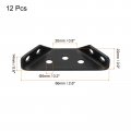 Uxcell 12 Pcs Multifunction Triangle Corner Brace 2 6 X 0 9 Shelf Support Connector Bracket For Cabinet Shelves And Cupboard