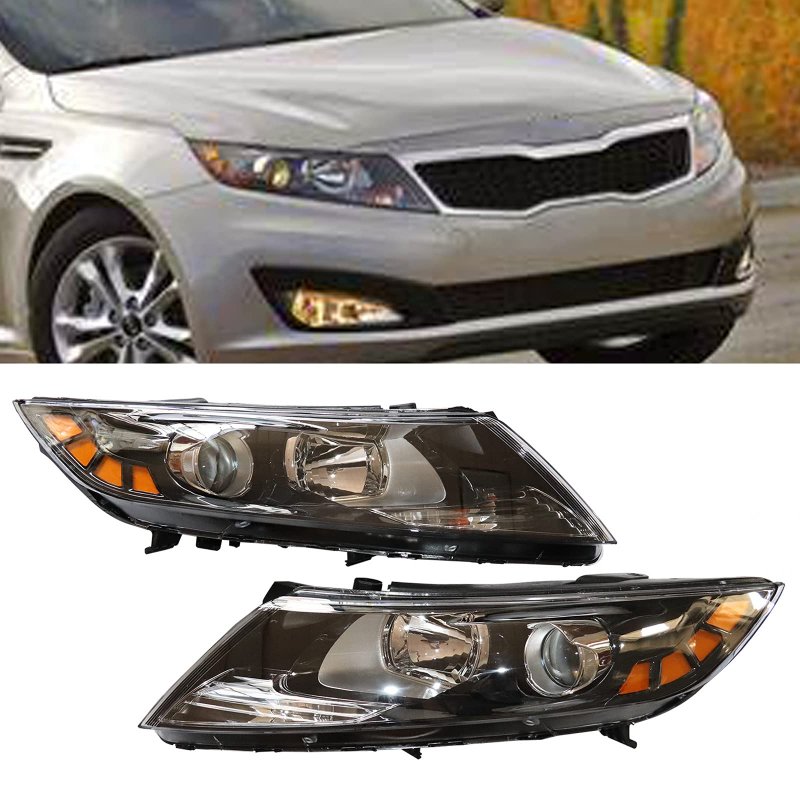 Loyalheartdy For 2011 2012 2013 Kia Optima Halogen Headlights Assembly Passenger And Driver Side Oe Replacement Left Right
