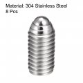 Uxcell Ball Point Set Screws M8 X 16mm 304 Stainless Steel Metric Spring Hex Socket Screw 8pcs