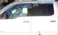 Razer Auto Triple Chrome 4pcs Set Tape-on Window Visor Wind Deflectors For 2015-2016 Ford F150 Super Crew Super And Cab Only 