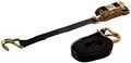 Erickson 01314 Black 1 X 15 Motorcycle Atv Ratcheting Tie-down Strap With Floating D-ring 