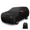 Waterproof Car Cover For Hyundai Santa Fe Outdoor Sun Rain Snow Hail Protection 210d Pu Material With Left Side Door Zipper And 