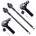 4 Piece Front Inner And Outer Tie Rod End Es3466 Ev396 For Nissan Pathfinder 1996 To 2004 Infiniti Qx4 1997 2003 