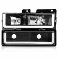 Headlight Assembly For Gmc C1500 C1500 Suburban 1997 For C2500 C3500 K1500 1995 Headlamp Replacement Driver Passenger Side