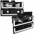 Headlight Assembly For Gmc C1500 C1500 Suburban 1997 For C2500 C3500 K1500 1995 Headlamp Replacement Driver Passenger Side 