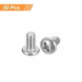 Uxcell 8-32x5 16 Pan Head Machine Screws 304 Stainless Steel 18-8 Screw Phillips Drive Fully Threaded Bright Finish Pack Of 50