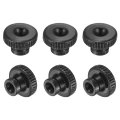 Knurled Thumb Nuts 6pcs M3 X 11 6mm Carbon Steel Nut Adjusting Round Knobs Fasteners For 3d Printer Parts Black 
